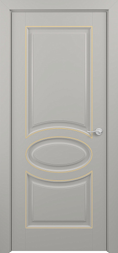 Дверь Z Provans Т2 эмаль серая patina Gold, глухая