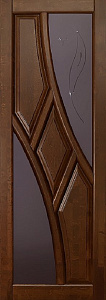 Недавно просмотренные - Дверь ОКА массив ольхи Глория античный орех, стекло графит с фрезеровкой