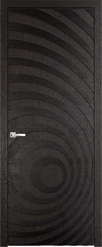Дверь ПМЦ Design массив дуба Cyclon вороново крыло, глухая