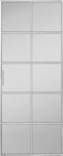 Перегородка Alum №9 хром, сатинат белый