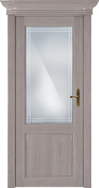 Недавно просмотренные - Дверь Статус CLASSIC 521 дуб серый, стекло сатинато с алмазной гравировкой итальянская решетка