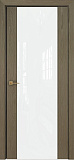 Дверь Оникс Престиж дуб кофейный, триплекс белый