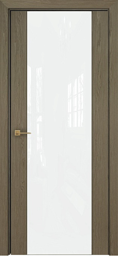 Дверь Оникс Престиж дуб кофейный, триплекс белый