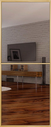 Перегородка Alum №1 золото, триплекс зеркало бронза