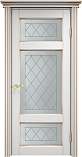 Схожие товары - Дверь ПМЦ массив ольхи ОЛ55 белый грунт с патиной золото, стекло 55-8
