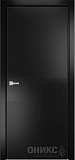 Дверь Оникс Дельта фрезерованная эмаль черная, глухая