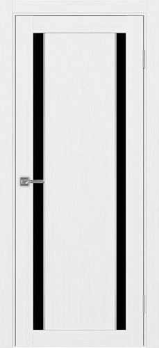 Дверь Эко 523.221 белый лед, lacobel черный