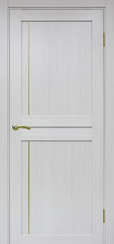 Дверь Эко 523.111 АПП ясень серебристый молдинг SG, глухая