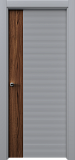 Дверь НеомФ2 эмаль RAL 7047, шпон орех американский, глухая