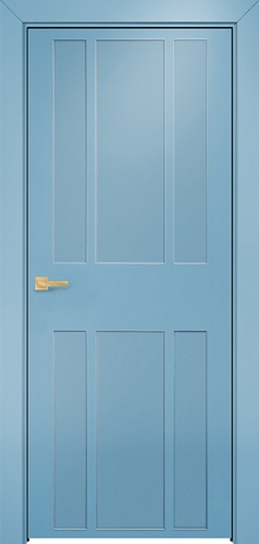 Дверь Оникс Оксфорд 2 фрезерованная эмаль голубая, глухая