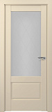 Дверь Z Турин Тип S экошпон кремовый, стекло сатинат