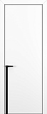 Дверь Z K21 полипропилен белый, ALU кромка черная, молдинг черный, глухая