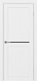 Дверь Эко 520.121 белый лед, lacobel черный
