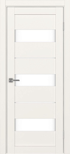 Дверь Эко 526.122 бежевый, lacobel белый