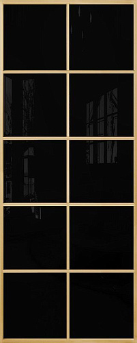 Перегородка Alum №9 золото, триплекс черный