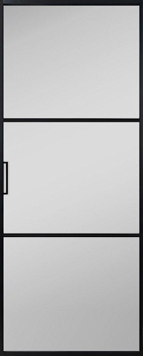 Перегородка Alum №3 черный, сатинат белый