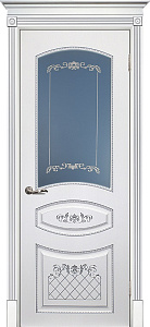 Недавно просмотренные - Дверь Текона эмаль Smalta 05 белый RAL 9003 патина серебро, остекленная