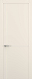 Дверь Z K17 полипропилен крем, молдинг серебро, глухая
