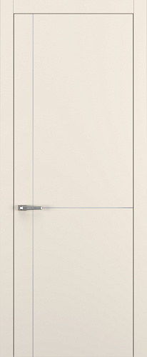 Дверь Z K17 полипропилен крем, молдинг серебро, глухая