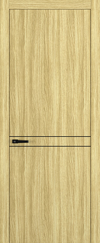 Дверь Z K13 toppan дуб натуральный, молдинг черный, глухая
