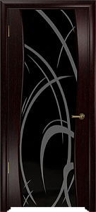 Недавно просмотренные - Дверь Арт Деко Вэла венге, триплекс черный  с рисунком