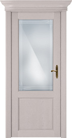 Недавно просмотренные - Дверь Статус CLASSIC 521 дуб белый, стекло сатинато с алмазной гравировкой итальянская решетка