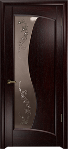 Недавно просмотренные - Дверь Арт Деко Смеральда венге, тонированное ПО с рисунком и стразами