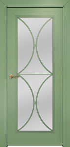 Недавно просмотренные - Дверь Оникс Шанель 1 фрезерованная эмаль RAL 6021, сатинато с решеткой