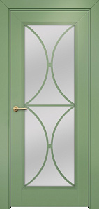 Недавно просмотренные - Дверь Оникс Шанель 1 фрезерованная эмаль RAL 6021, сатинато с решеткой