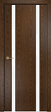 Дверь Оникс Престиж 2 орех тангентальный, триплекс белый