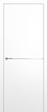Дверь Z K10 полипропилен белый, ALU кромка хром, молдинг серебро, глухая
