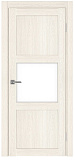 Дверь Эко 530.121 ясень светлый, lacobel белый