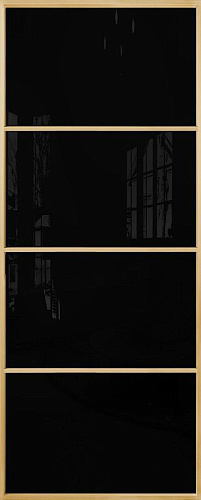 Перегородка Alum №4 золото, триплекс черный