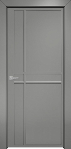 Дверь Оникс Оксфорд 1 фрезерованная эмаль RAL 7036, глухая