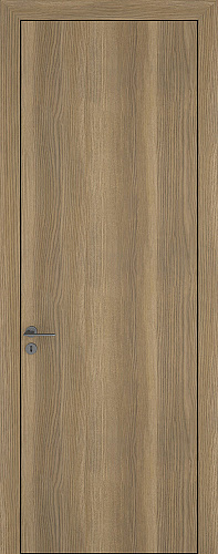 Дверь Z K7 toppan дуб серый, ALU кромка черная, глухая
