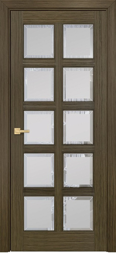 Дверь Оникс Вена 2 олива, сатинат с фацетом