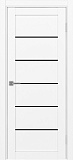 Дверь Эко 506.12 белый снежный, lacobel черный