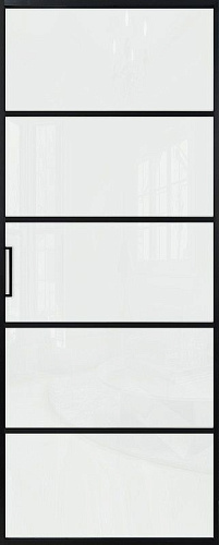 Перегородка Alum №5 черный, триплекс белый