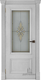 Схожие товары - Дверь ДР Elegante classico шпон Корсика perla с широким фигурным багетом, стекло Маэстро
