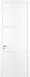 Дверь Z K11 полипропилен белый, молдинг серебро, глухая