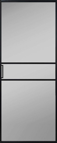 Перегородка Alum №2 черный, сатинат графит