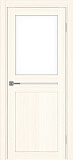 Дверь Эко 520.221 ясень светлый, lacobel белый