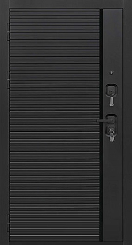 Входная дверь Президент Стайл, черная мягкая шагрень/панель на выбор