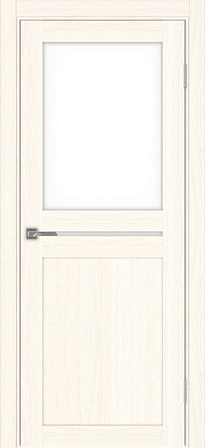 Дверь Эко 520.221 ясень светлый, lacobel белый