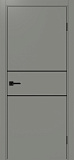 Дверь Эко 203 серый молдинг SB, кромка ABS, глухая