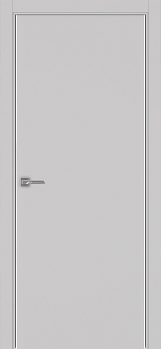 Дверь Эко 201 пепельный, кромка AL хром SC с 2-х сторон, глухая