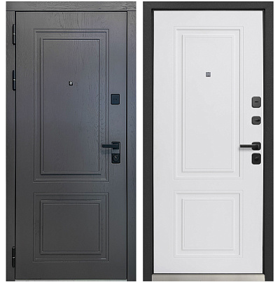 Входная дверь Матадор MXК-2 альберо грей/панель, белая матовая
