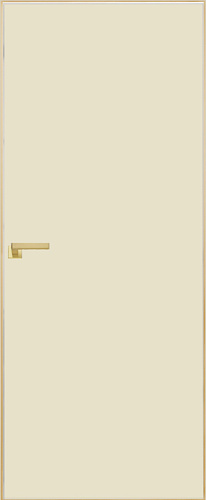 Дверь скрытая ИУ-42 AL gold с 4-х сторон, эмаль белый шелк 2,0 м