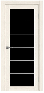 Недавно просмотренные - Дверь Эко 501.2 АСС ясень светлый молдинг SC, lacobel черный