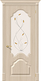 Схожие товары - Дверь Браво Скинни-33 беленый дуб, стекло белое художественное, с элементами фьюзинга